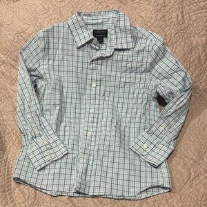 Crewcuts Blue Plaid Boys Shirt Sz 4-5